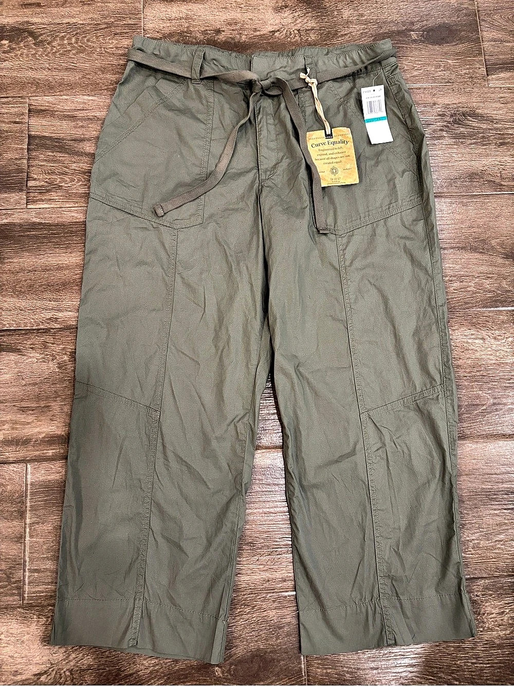 Democracy "Flex"-ellent Utility Women’s Pants in Green Size 16 NWT Casual Olive